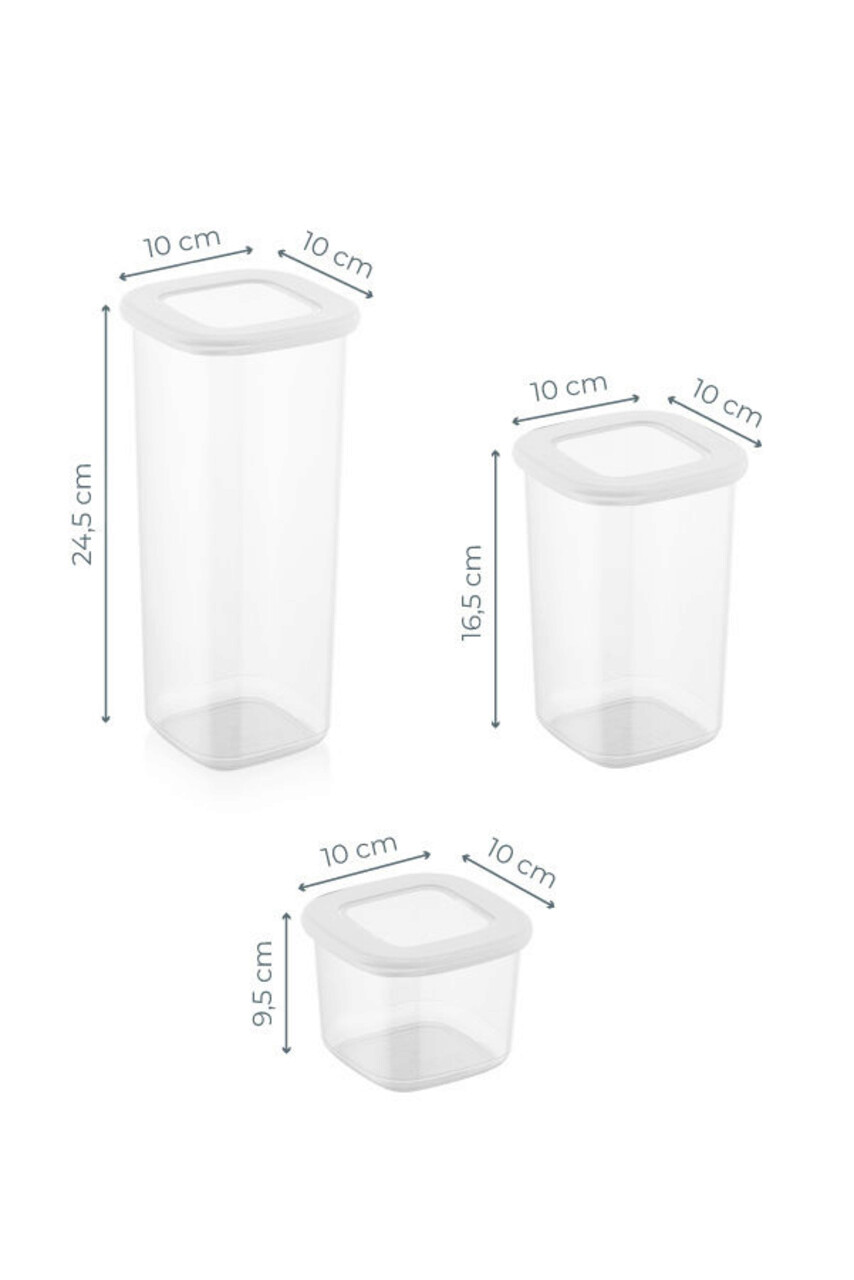 Set recipiente depozitare, Fremont, 964FRM1171, Plastic, Alb - 2 | YEO