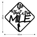 Decoratiune de perete, Go The Extra Mile, Tanelorn, 60x60 cm, metal