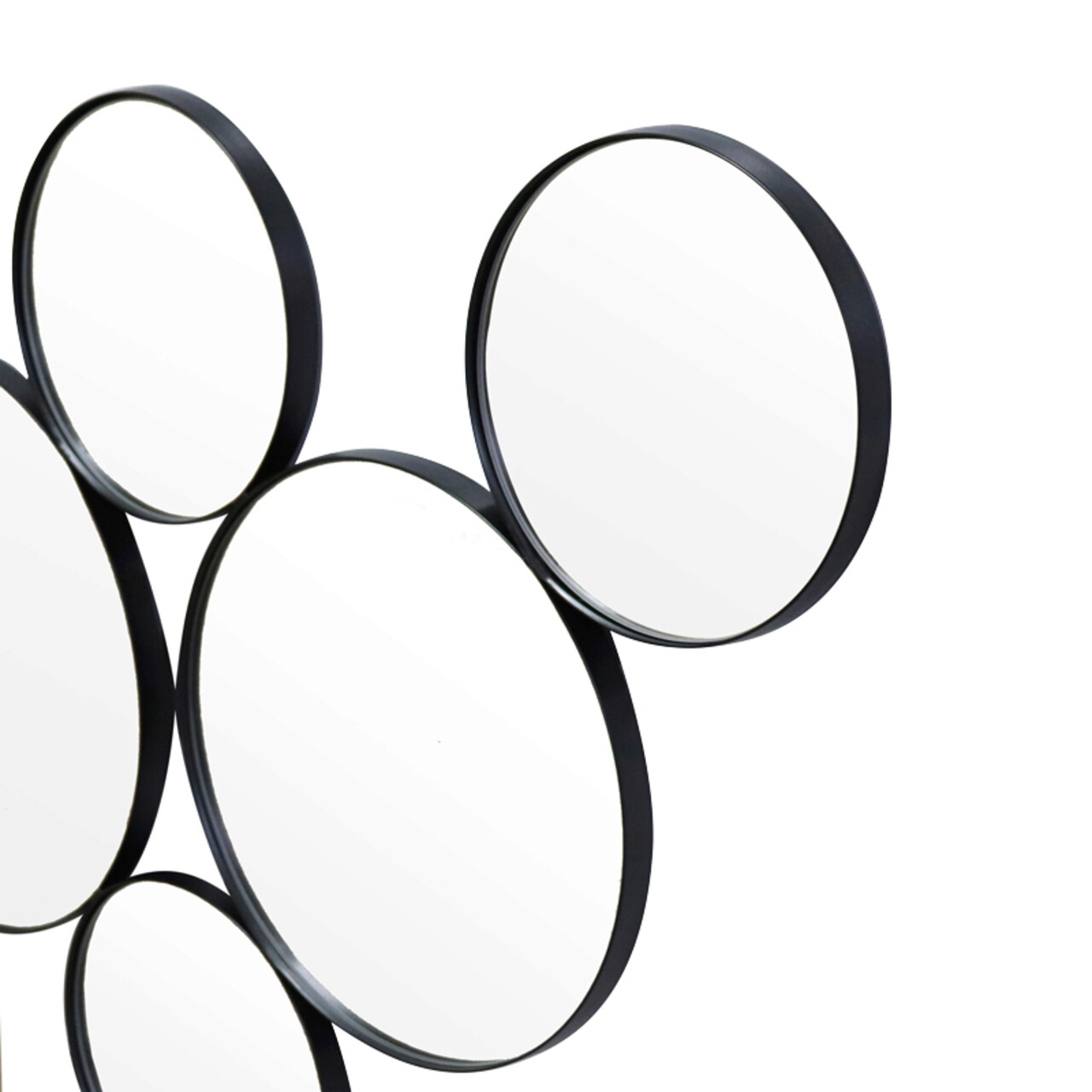 Oglinda decorativa Sowel, Pakoworld, 120x76 cm, sticla/metal/MDF, negru