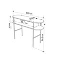 Consola, Homitis, Otis, 130x86.2x38 cm, Stejar / Alb