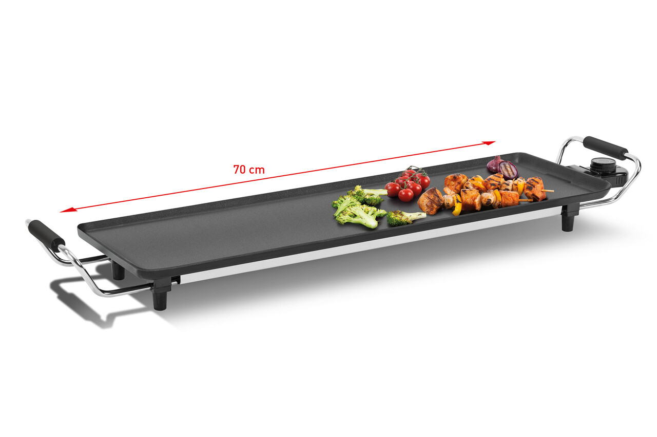 Gratar electric Teppanyaki, Fritel, TY 1689, 1800W, 70x22, aluminiu, negru/argintiu