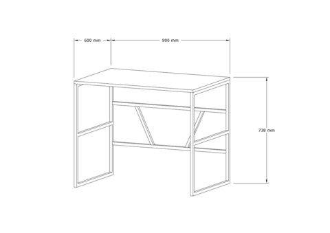 Birou, Asse Home, Monea , 90x60x74 cm, Maro