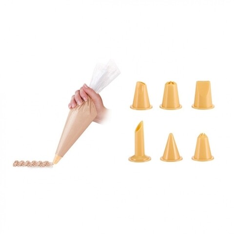 Set 10 pungi pentru decorat Delicia, Tescoma, 30 cm, plastic, transparent