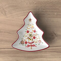 Platou pentru servire, Villeroy & Boch, Winter Bakery Delight Tree, 17 cm, portelan premium