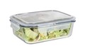 Caserola cu capac, Wenko, Pacu, 1.5 L, 23 x 17 x 7.5 cm, sticla/polipropilena/silicon, transparent