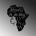 Decoratiune de perete, Royalty Is In My Dna, Metal, Dimensiune: 58 x 70 cm, Negru