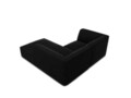 Coltar dreapta 3 locuri, Ruby, Micadoni Home, BL, 186x180x69 cm, catifea, negru