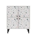 Dulap multifunctional, Vella, Terrazzo, 95 x 111 x 36 cm, pal melaminat, multicolor