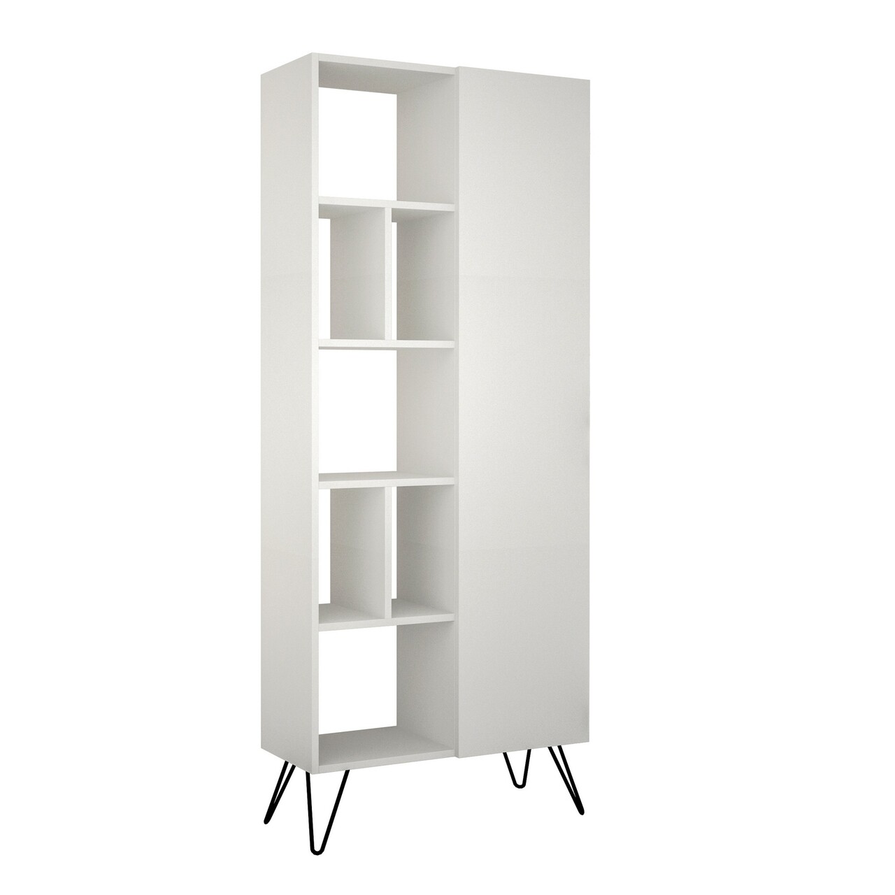 Biblioteca, Decortie, Jedda 855DTE3736, 79 x 190 x 32 cm, pal melaminat, alb - 2 | YEO