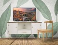 Comoda TV, Matera, Mauro Ferretti, 117 x 40 x 60 cm, lemn frasin/lemn pin/MDF/fier, alb/maro