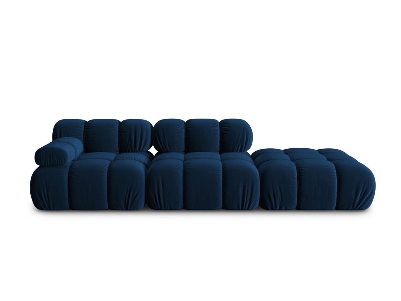 Canapea modulara dreapta 4 locuri, Bellis, Micadoni Home, BL, 282x94x63 cm, catifea, albastru regal