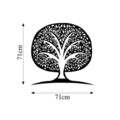 Decoratiune de perete, Monumental Tree 7, Metal, Dimensiune: 71 x 70 cm, Negru