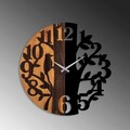 Ceas de perete, Wooden Clock, Lemn/metal, ø56 cm, Nuc / Negru