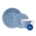 Set de cafea 12 piese, Like Villeroy & Boch, Color Loop Horizon, portelan premium, albastru