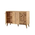 Set mobilier living 2 piese, comoda si comoda TV, Motto 2-731, Vella, atlantic pine