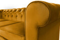 Canapea Oxford Chesterfield, 93x214x75 cm, 3 locuri, Galben mustar