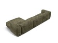 Coltar modular dreapta 3 locuri, Martina-212, Micadoni Home, 332x176x75 cm, velur, verde muschi