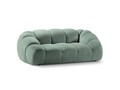 Canapea 2 locuri, Diana-192, Micadoni Home, 214x114x72 cm, catifea structurata, verde menta