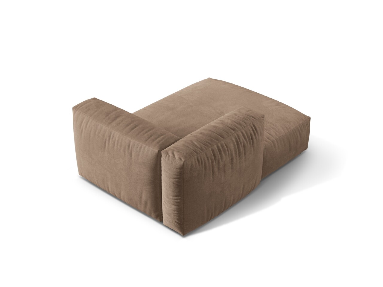 Sezlong modular living stanga 1 loc, Martina-120, Micadoni Home, 176x123x75 cm, catifea, bej inchis - 1 | YEO