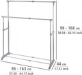 Suport umerase, Twin, Wenko, extensibil, 95 x 44 x 98 cm, otel cromat/plastic, argintiu