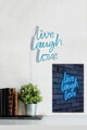 Decoratiune luminoasa LED, Live Laugh Love, Benzi flexibile de neon, DC 12 V, Albastru