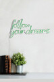 Decoratiune luminoasa LED, Follow Your Dreams, Benzi flexibile de neon, DC 12 V, Verde