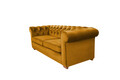 Canapea Oxford Chesterfield, 93x183x75 cm, 2 locuri, Galben mustar