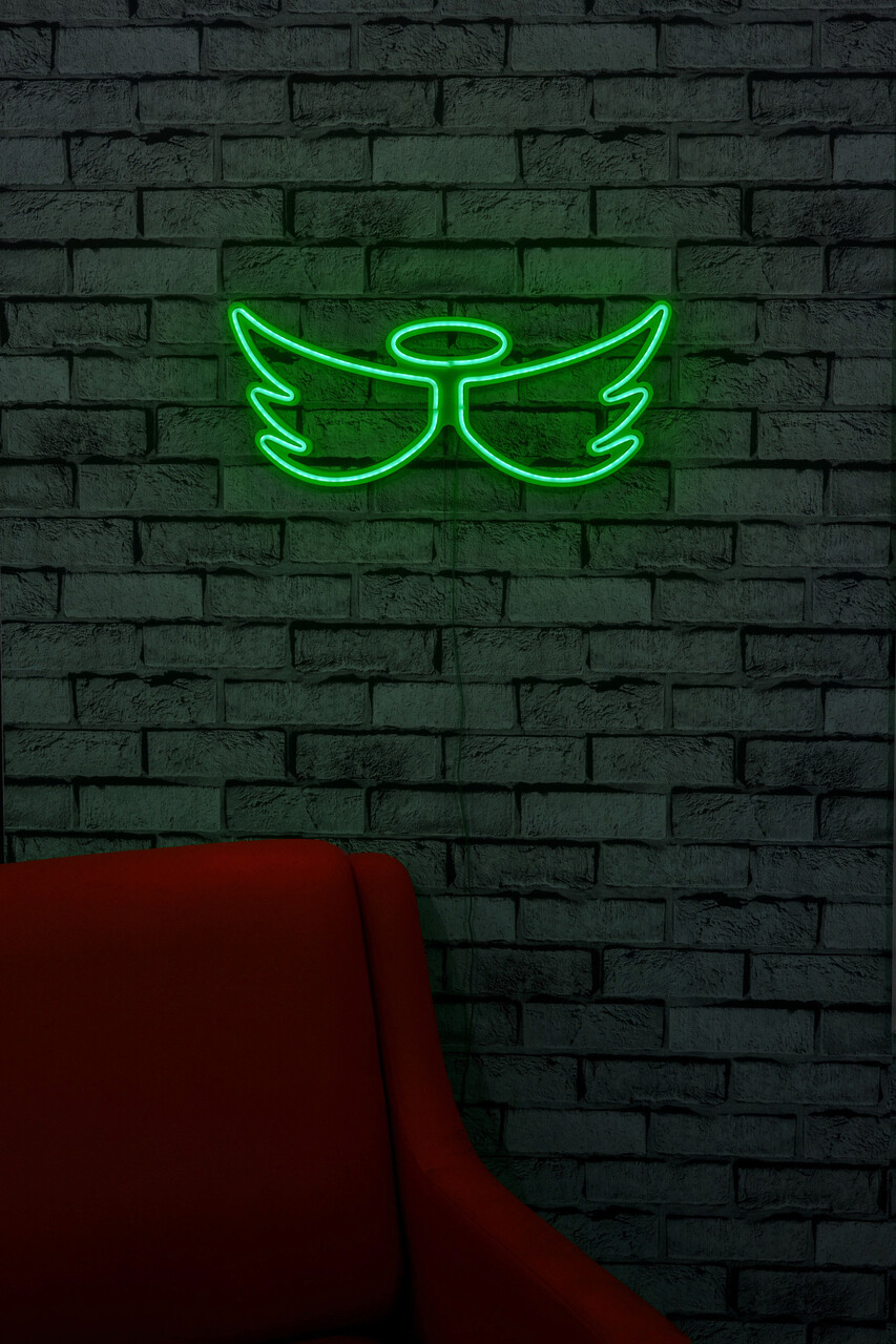 Decoratiune luminoasa LED, Angel, Benzi flexibile de neon, DC 12 V, Verde - 1 | YEO