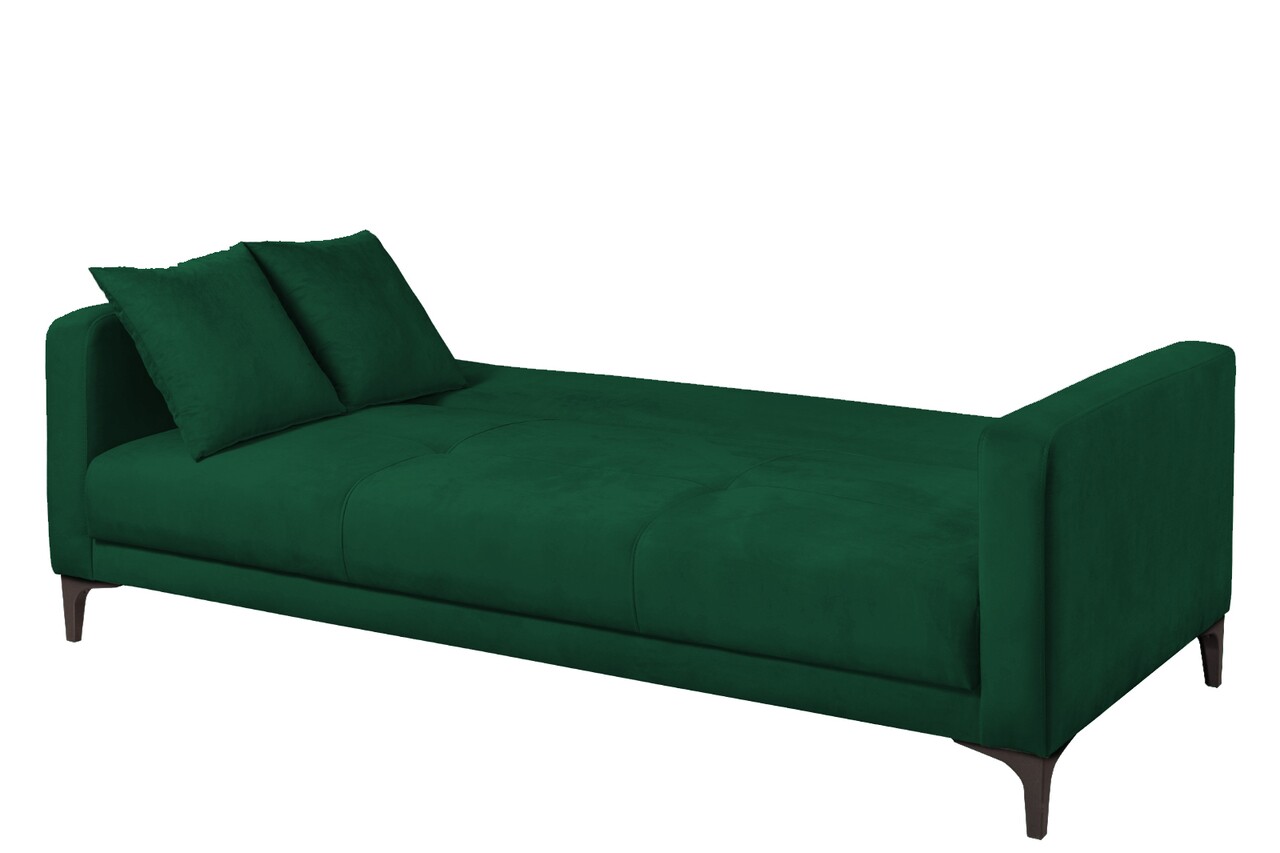 Canapea extensibila Toledo, Pandia Home, 205x95x80 cm, lemn, verde