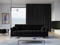 Canapea 4 locuri, Mamaia, Micadoni Home, BL, 217x92x75 cm, catifea, negru