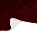 Patura fleece cu blanita Dark Red, Heinner Home, 127x150 cm, 100% poliester, visiniu