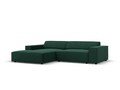 Coltar modular stanga 3 locuri, Jodie, Micadoni Home, BL, 224x166x70 cm, poliester, verde