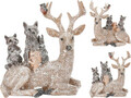 Decoratiune Reindeer, raccoon and rabbit, 13x7x15 cm, poliston