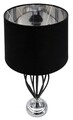 Lampa de masa Darkly Silver, Mauro Ferretti, 1 x E27, 40W, fier/poliester, negru/argintiu