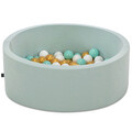 Piscina cu bile, Bubble Pops v13, 150 bile, Ø85 x 30 cm, bumbac/plastic, menta