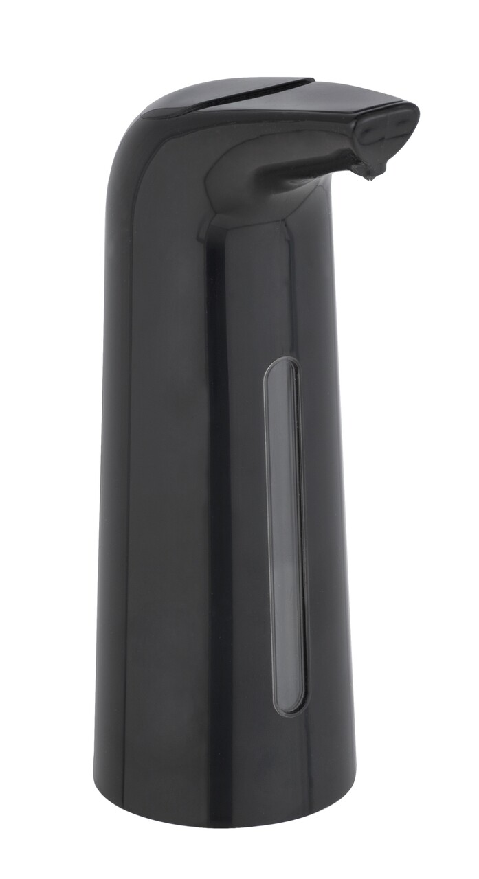 Dozator automat pentru sapun/dezinfectant, Wenko, Larino, 400 ml, 9 x 9 x 22.5 cm, plastic, negru