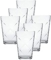 Set 6 pahare Maracatu, Nadir, 280 ml, sticla, transparent