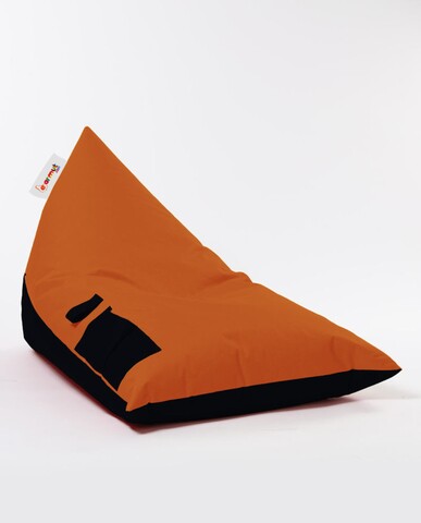 Fotoliu puf, Bean Bag Ferndale, Pyramid Double Color, 145 cm, poliester impermeabil, portocaliu