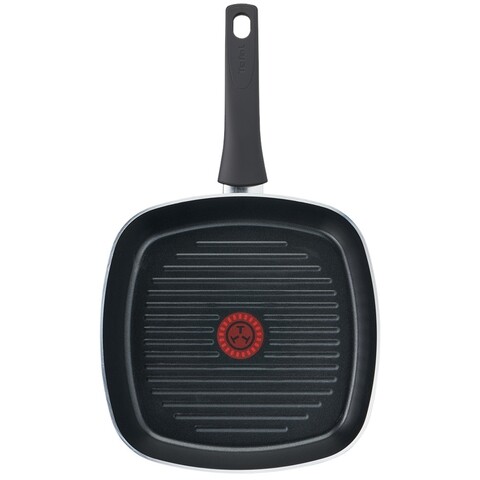 Tigaie grill Tefal Elegance, 26x26 cm, aluminiu/titan