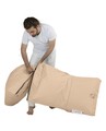 Fotoliu extensibil, Siesta, Ferndale Bean Bag, 55 - 180 cm, poliester impermeabil, bej nurca