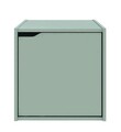 Raft modular Composite Cube W-Door, Bizzotto, 35x35x35 cm, PAL/MDF, verde sage