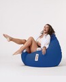 Fotoliu puf, Bean Bag, Ferndale Premium XXL, 115 x 130 cm, poliester impermeabil, albastru