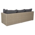 Set mobilier pentru gradina/terasa, Casaboa, coltar + masa, aluminiu/fibre sintetice, natur/gri