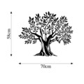 Decoratiune de perete, Monumental Tree 19, Metal, Dimensiune: 70 x 58 cm, Negru