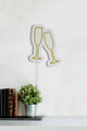 Decoratiune luminoasa LED, Champagne Glasses, Benzi flexibile de neon, DC 12 V, Galben