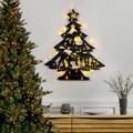 Decoratiune de luminoasa XMASBLACK-024, Tanelorn, 59x70 cm, metal, negru