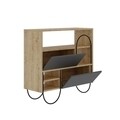 Pantofar Norfolk, Decortie, 97x35x94.5 cm, PAL melaminat, oak/antracit