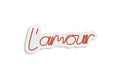 Decoratiune luminoasa LED, L'amour, Benzi flexibile de neon, DC 12 V, Rosu