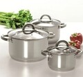 Oala cu capac Berry, Ambition, 16 cm, 1.9 L, inox/sticla temperata