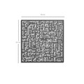 Decoratiune de perete, Kufi Ayetel Kursi, Metal, Dimensiune: 50 x 50 cm, Negru